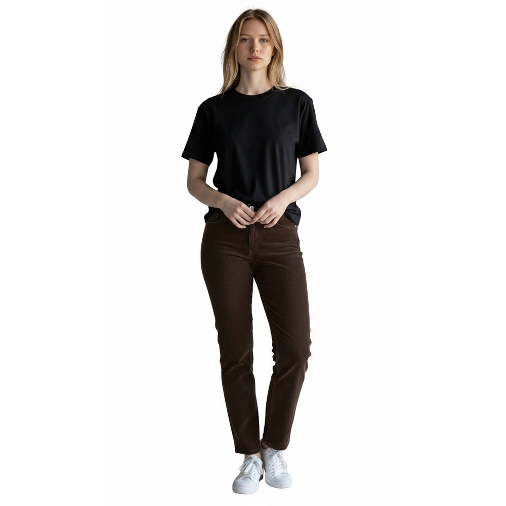 Bill Blass Jeans Womens 10 Chocolate Brown Stretch Straight Leg Pants High Rise